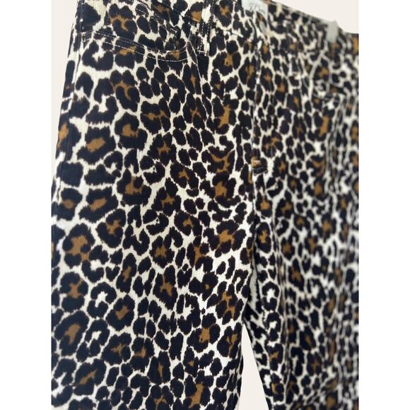 J.Crew Leopard Animal Print High Waist Corduroy Skinny Pants Size 27 - Picture 4 of 8